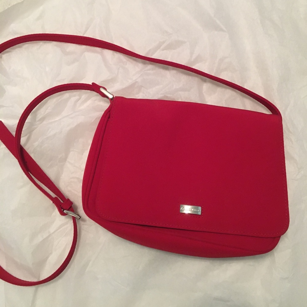 Liz Claiborne Red Crossbody Button Closure